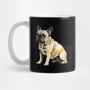 Geometric French Bulldog No. 3: Dark Background (on a no fill background) Mug